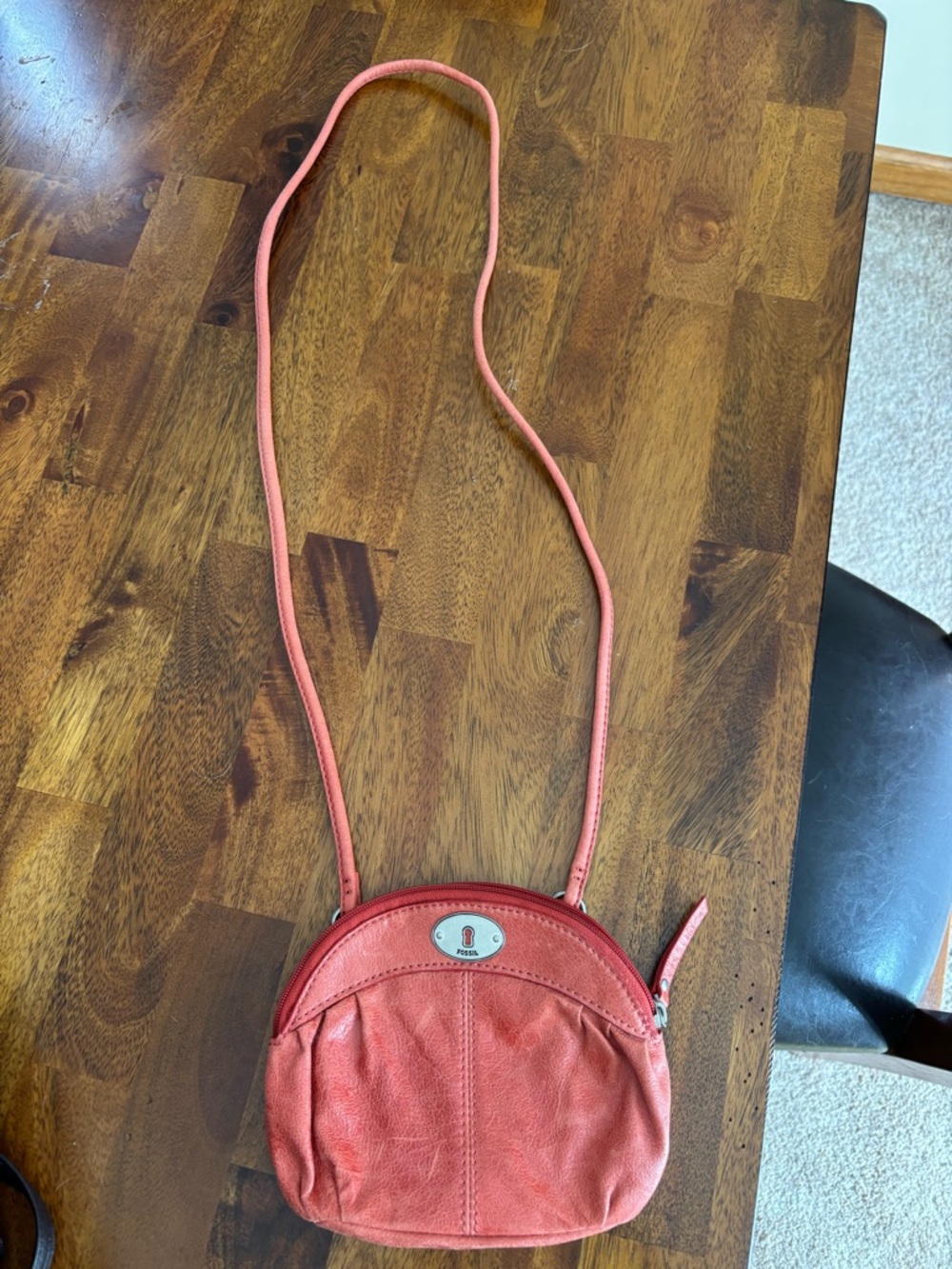 Fossil Coral Round Crossbody Bag